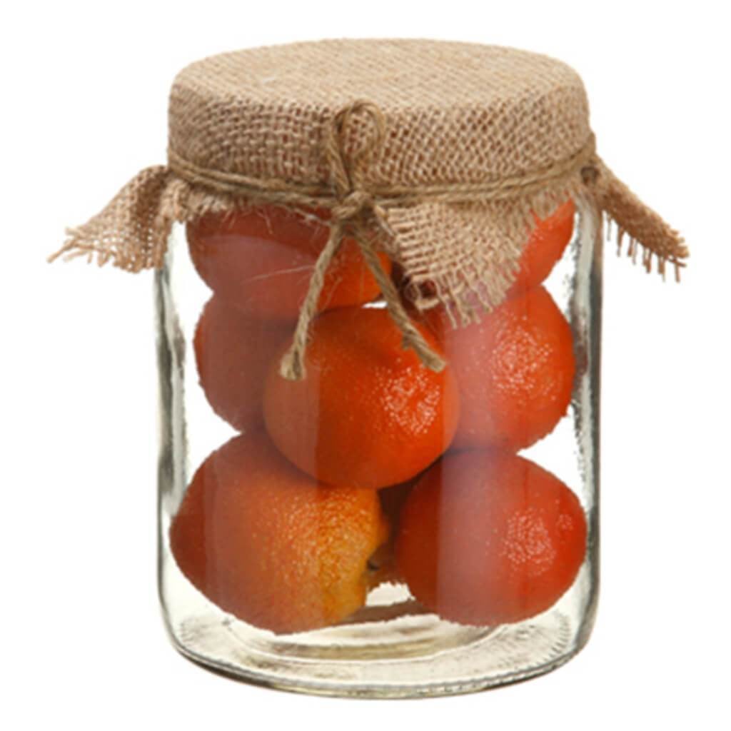 Orange in Glass Jar Or 5.75in 