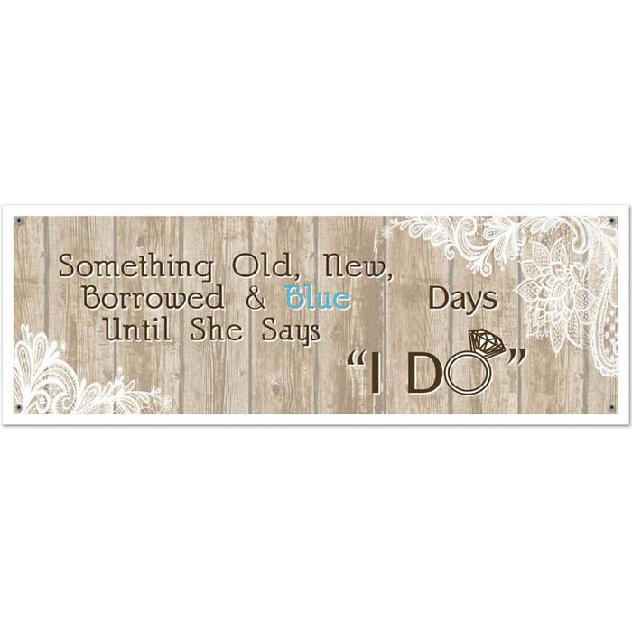 Rustic Wedding Sign Banner 