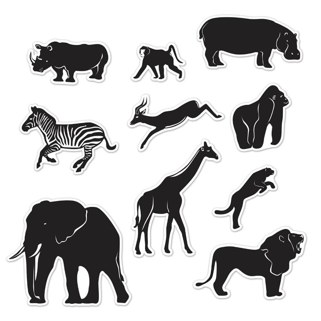 Jungle Animal Silhouettes 