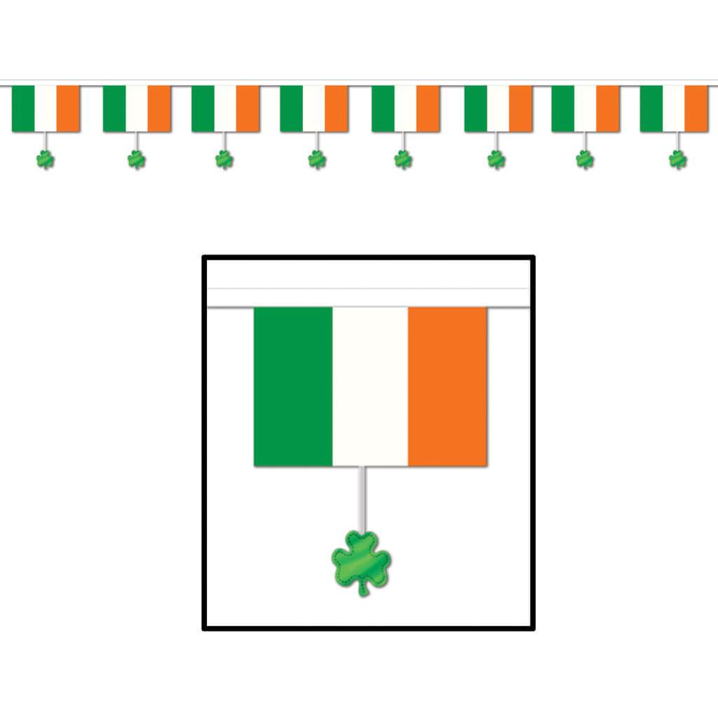 Flags &amp; Shamrocks Pennant Banner 