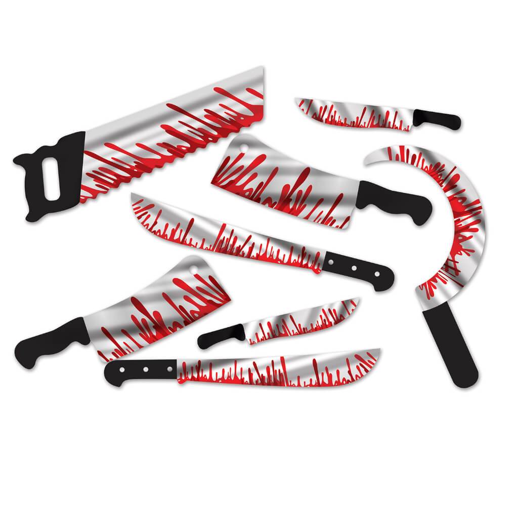 Cut-Outs Printed Foil Bloody Weapon 