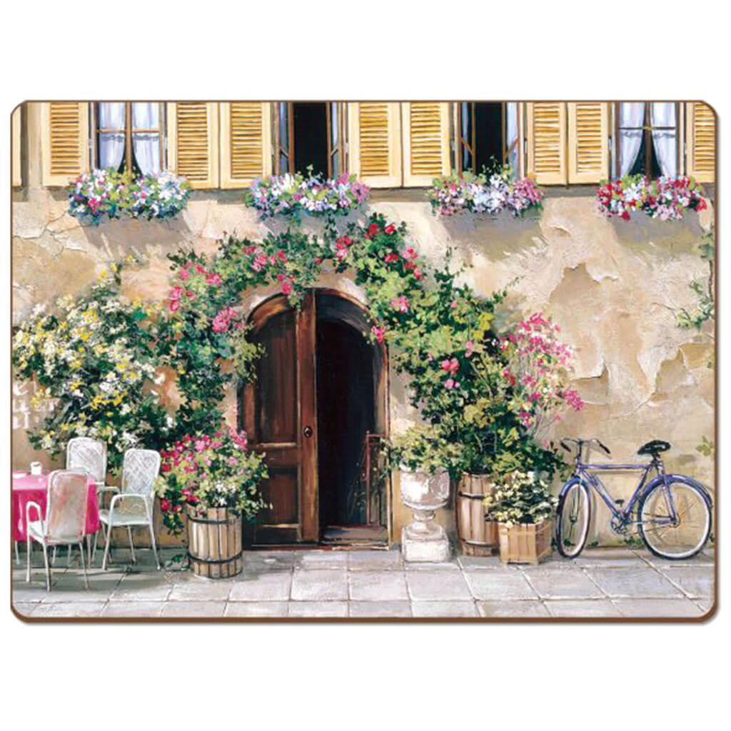 Hardboard Placemat Boxed 4pk Tuscan Doorways