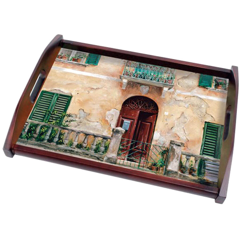 Wooden Tray Tuscan Doorways