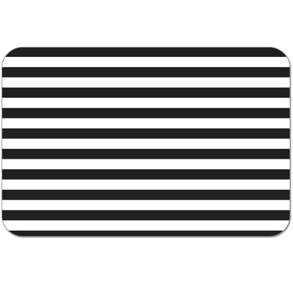 Frosted Placemat Black Stripe