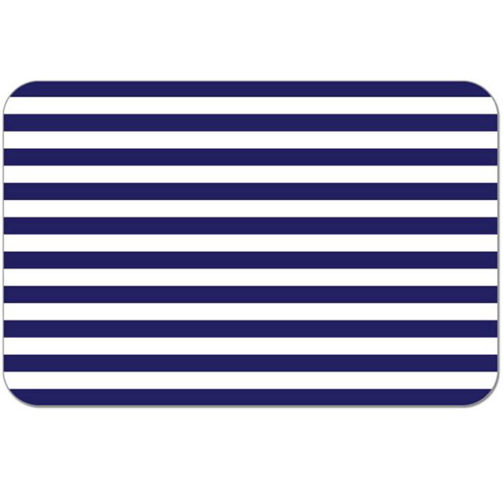 Frosted Placemat Navy Stripe