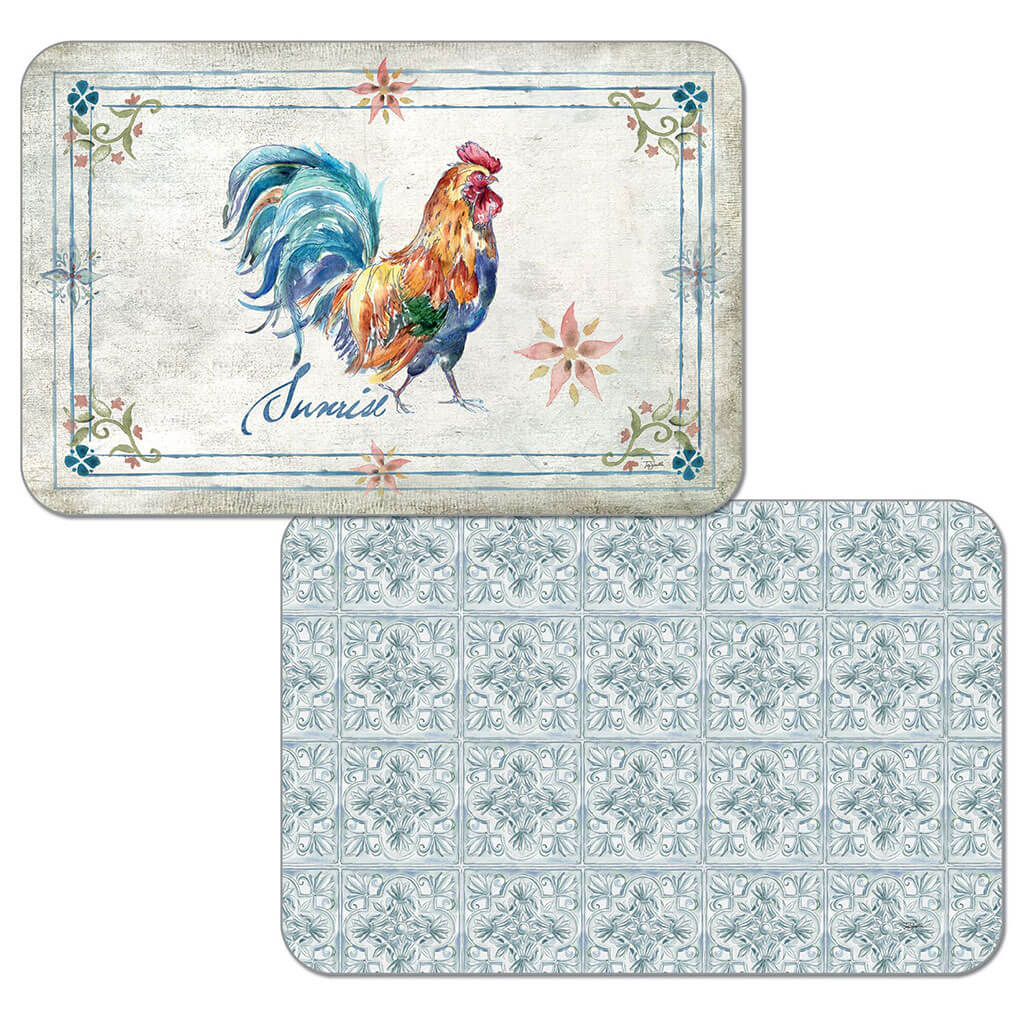 Rooster on Tin Placemat