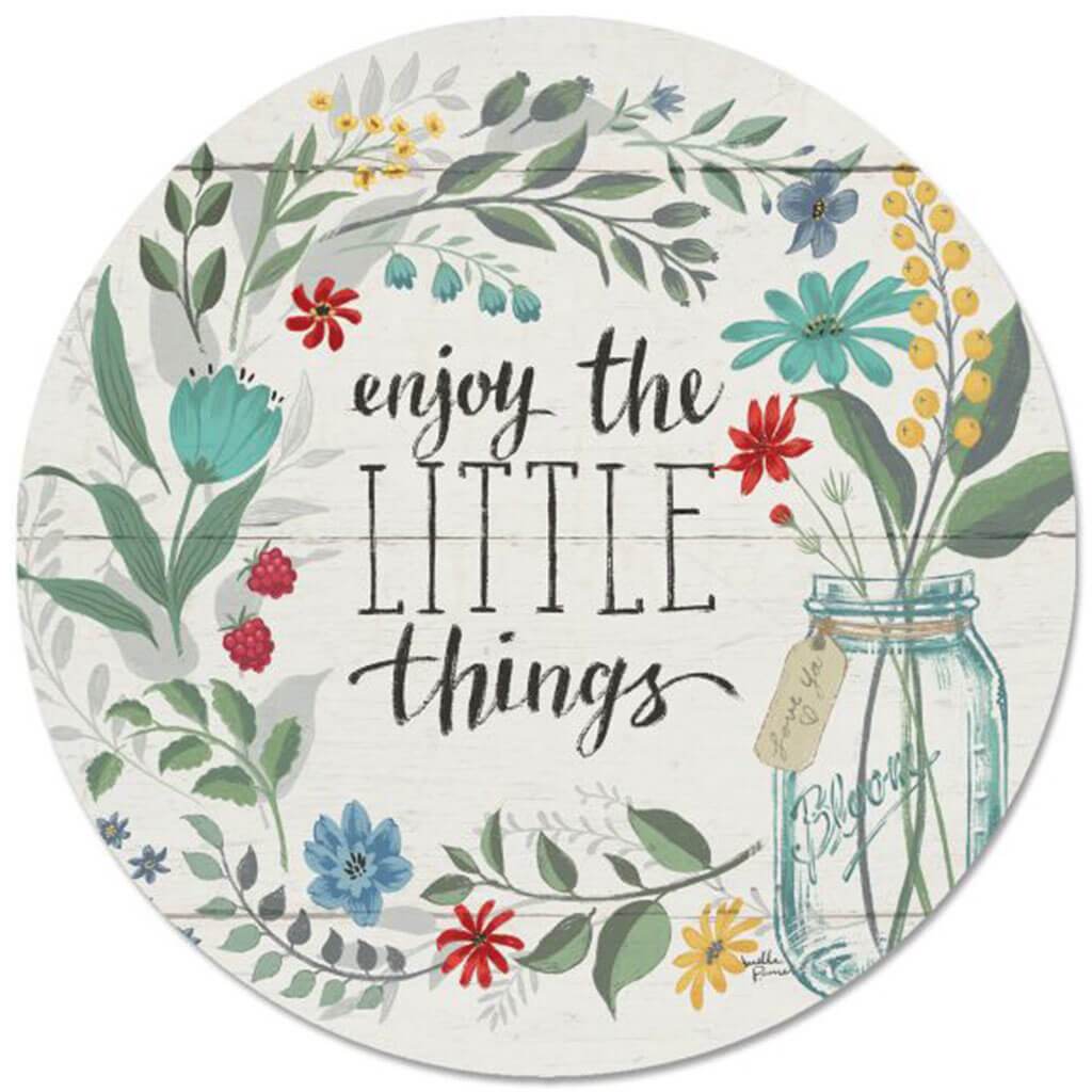 Glass Lazy Susan Blooming Thoughts