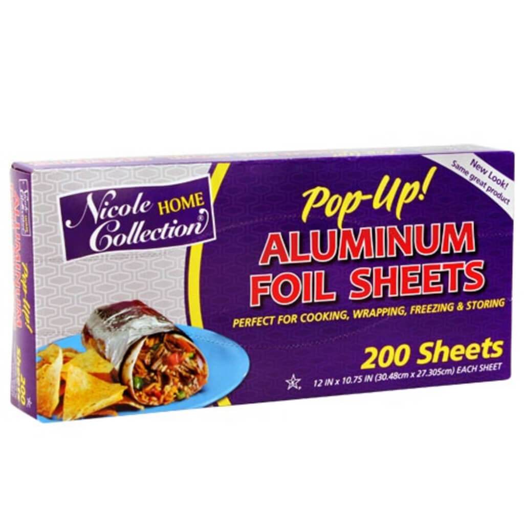 Pre Cut Aluminum Foil Sheets 200 Count 