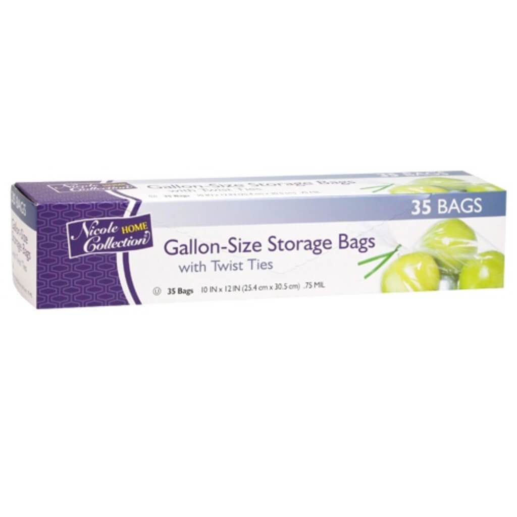 Gallon Food Storage Bags with Ties 35 Count 