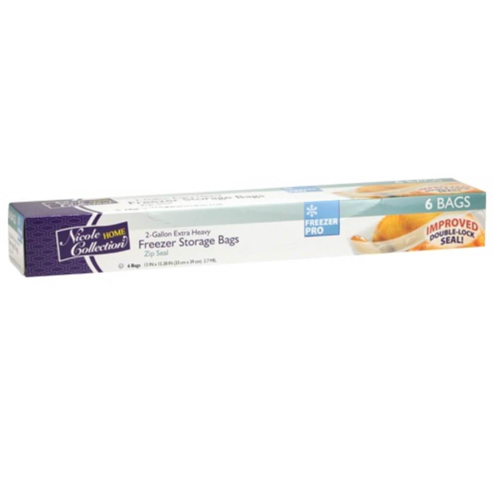 2 Gallon Zip Seal Freezer Storage 6 Count 