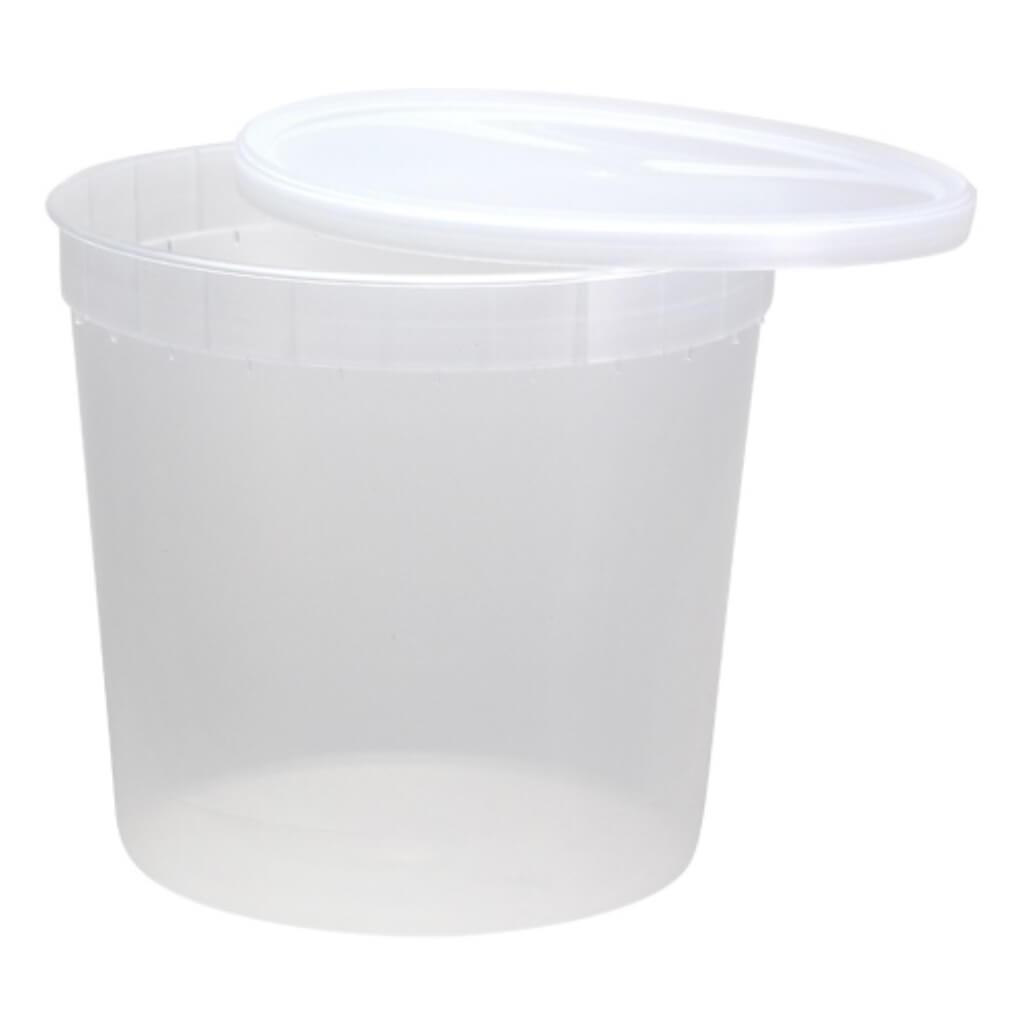 Plastic Deli Container with Lids 5 Count 80oz 