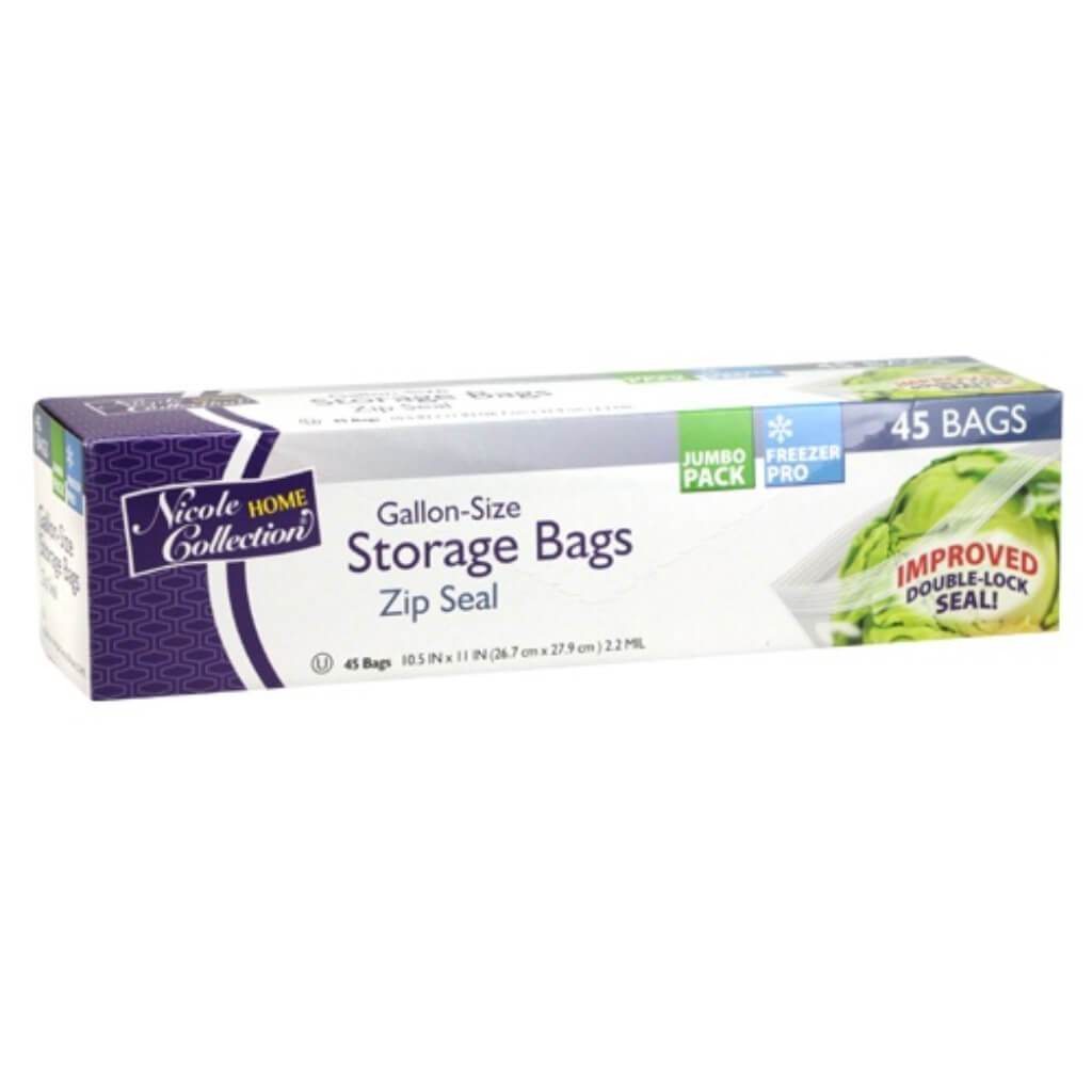 Gallon Zip Seal Storage Bags 45 Count 