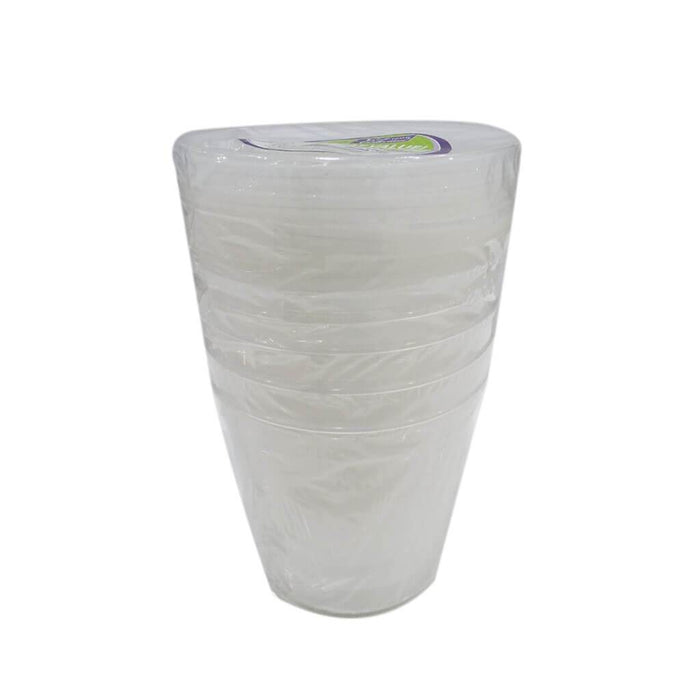 Round Deep Microwaveable Containers Clear 5 Count 48oz 