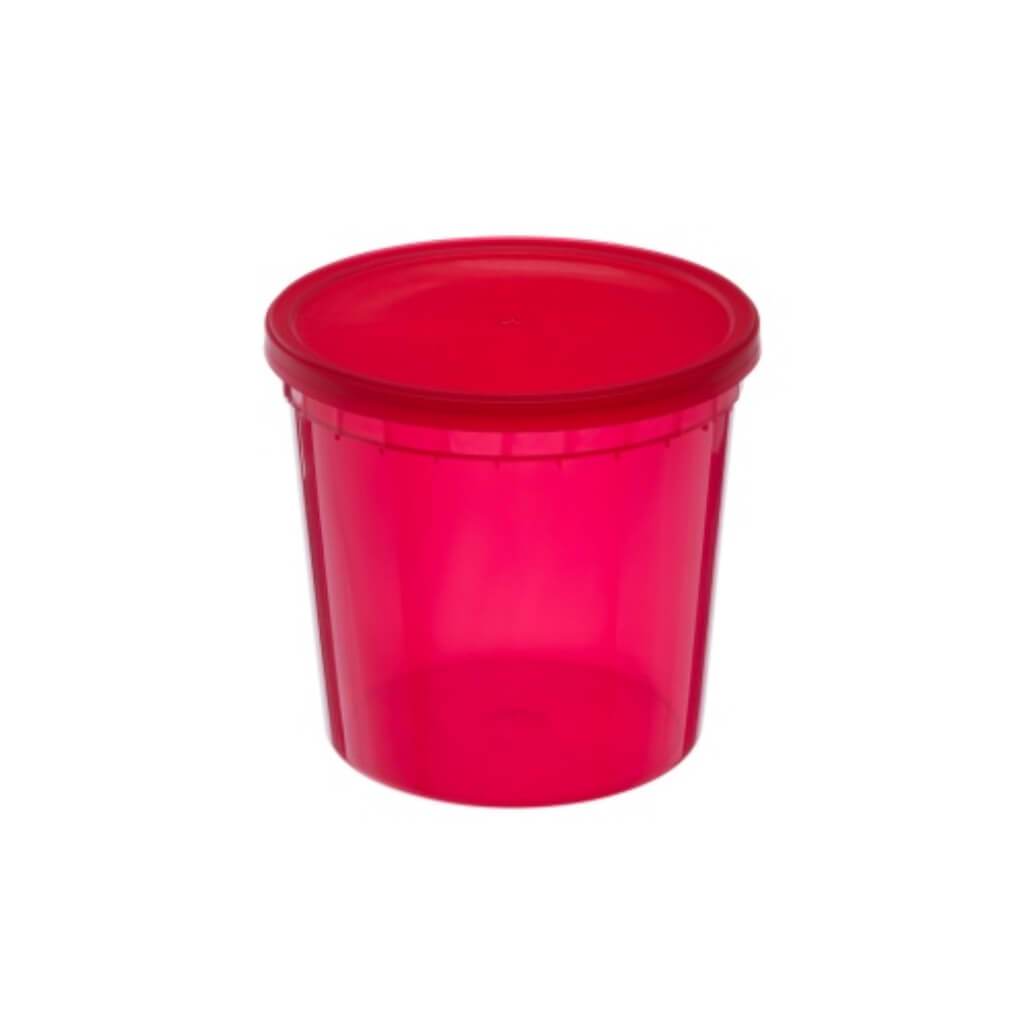 Round Container Red 48oz 