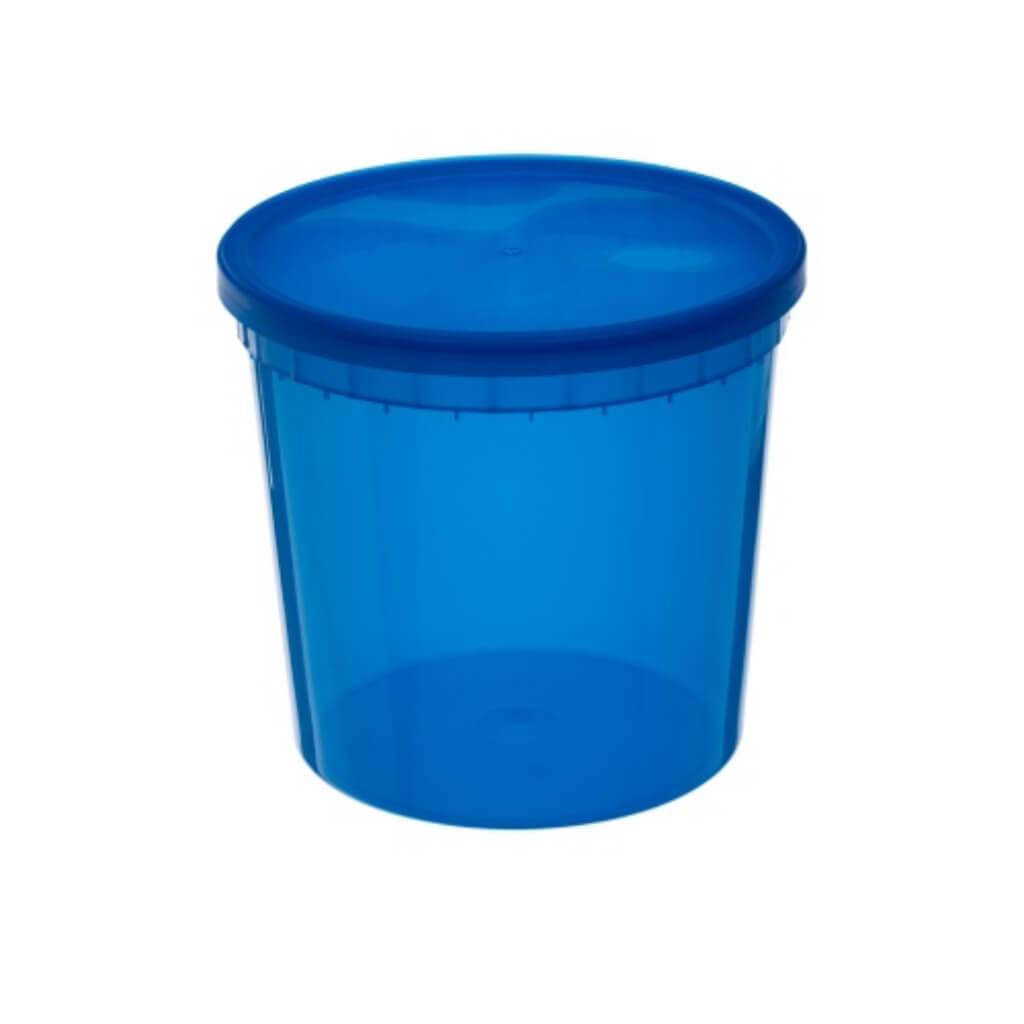 Round Container Blue 80oz 