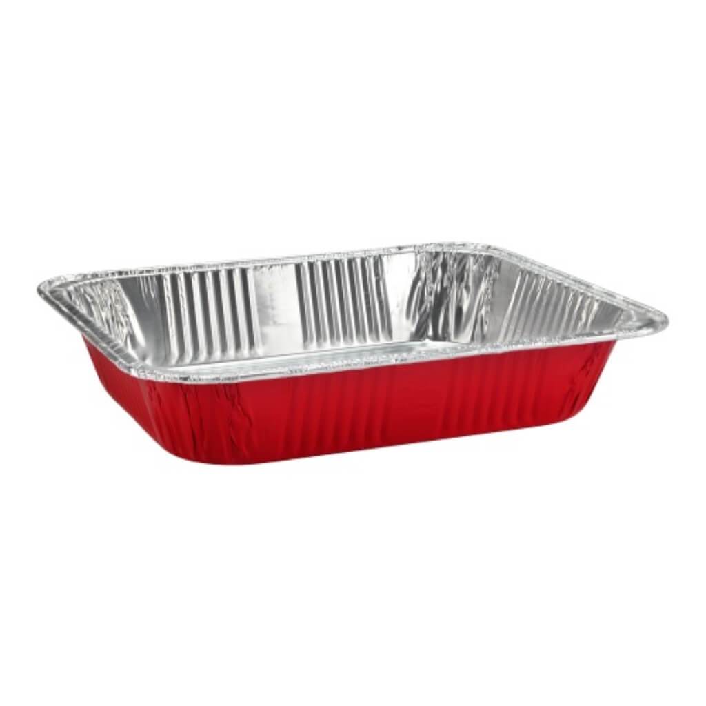 Aluminum Pan Half Size Deep Red 