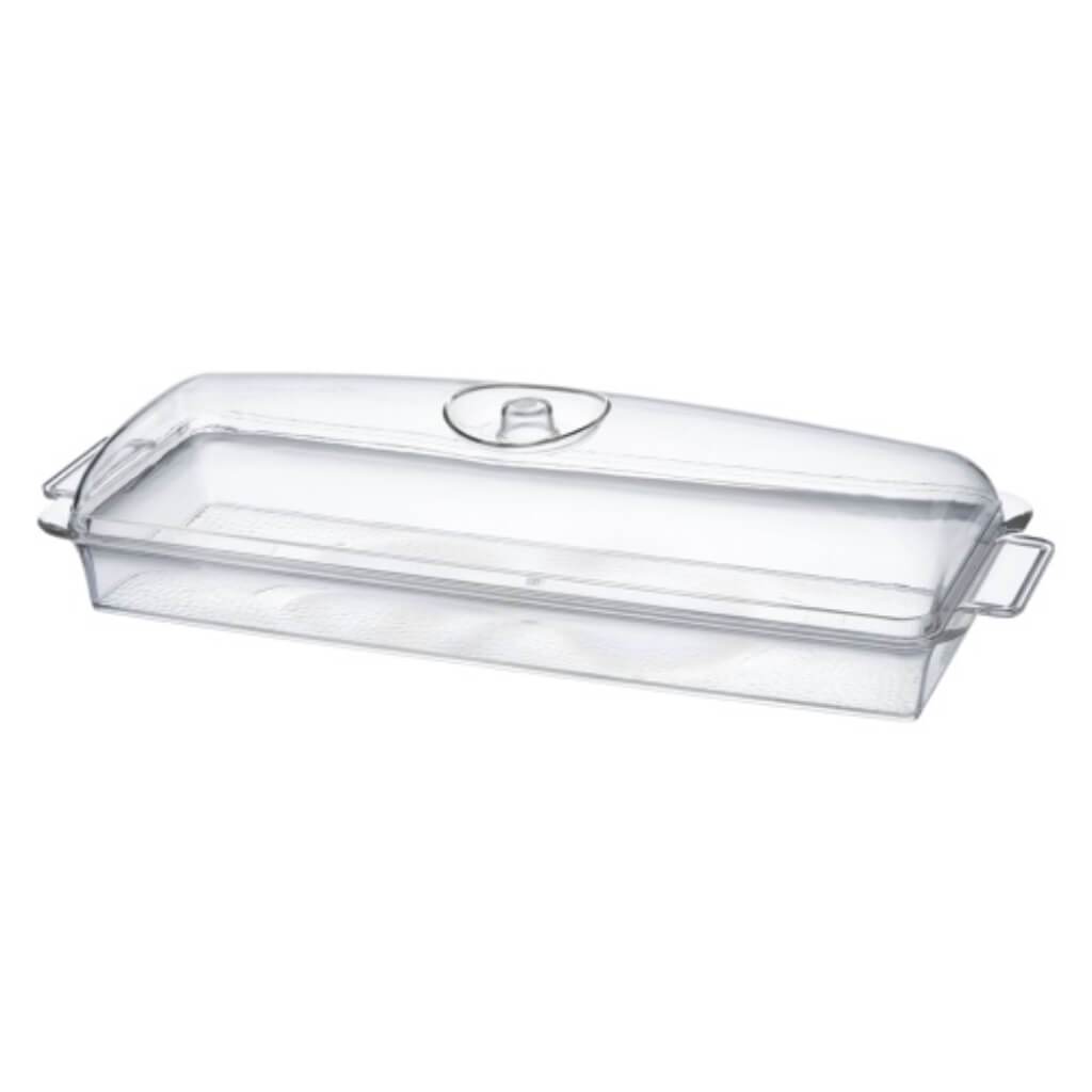 Acrylicware Oblong Tray with Lid 