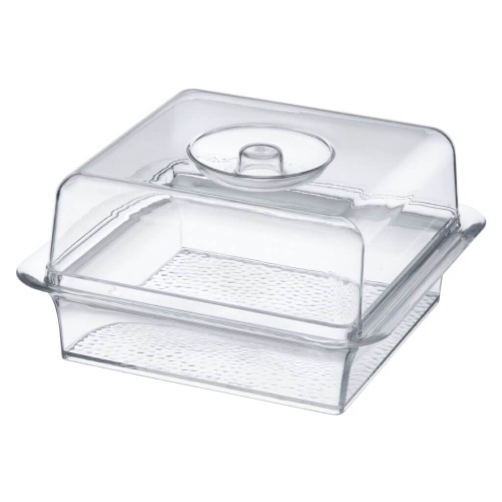 Acrylicware Square Tray with Lid 