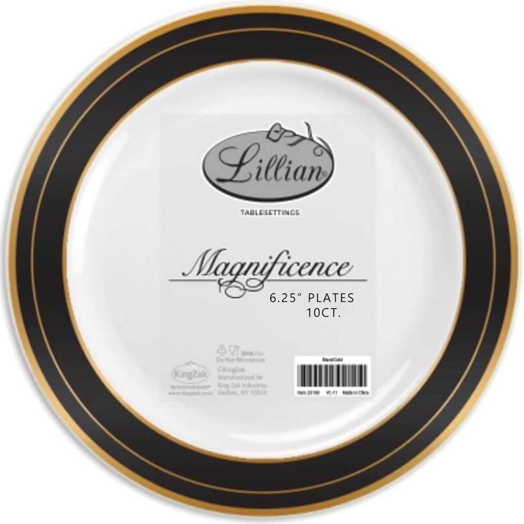 Magnificence Black 6.25&quot; Plate 