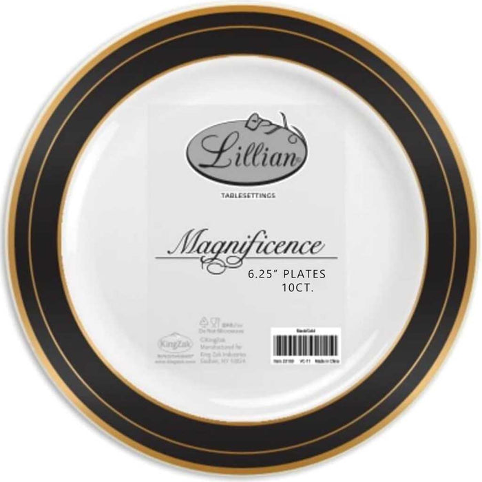 Magnificence Black 6.25" Plate 