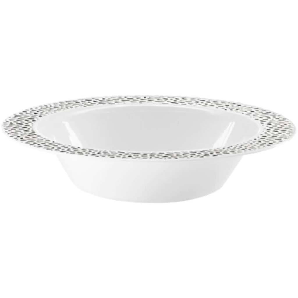 Pebbled Bowl Silver 14oz 