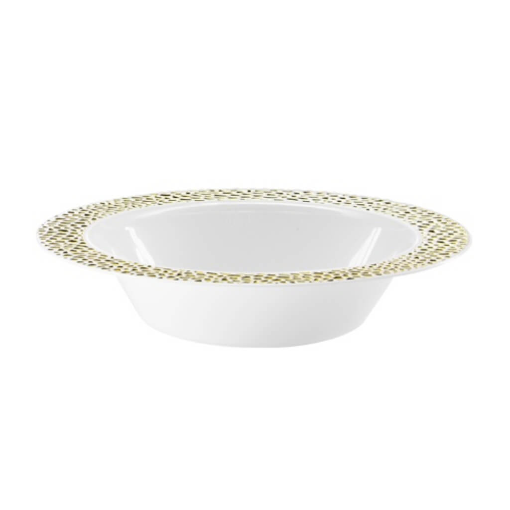 Pebbled Bowl Gold 14oz 