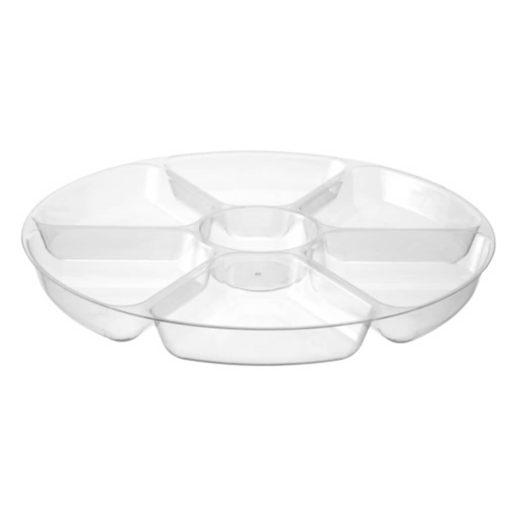 7 Compartment Clear Tray, 16in