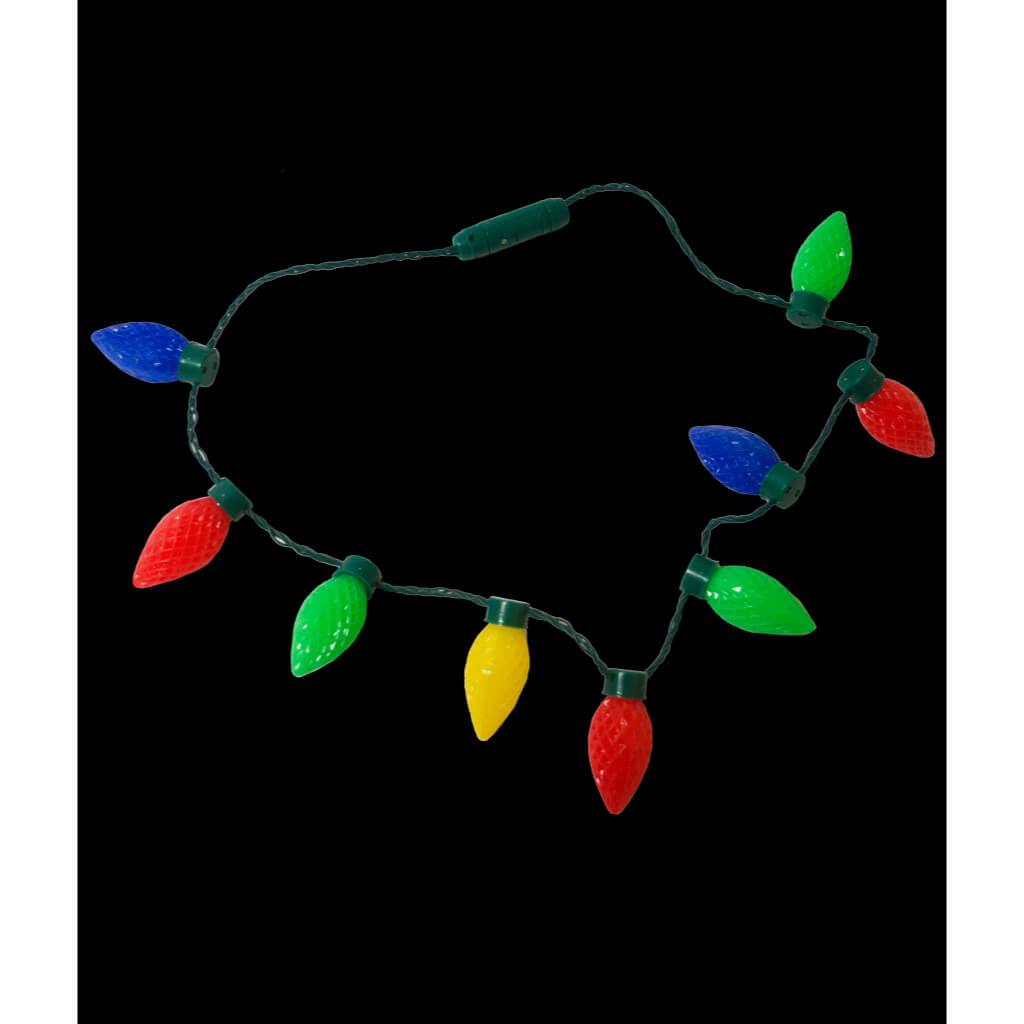 LED Christmas Bulb Necklace