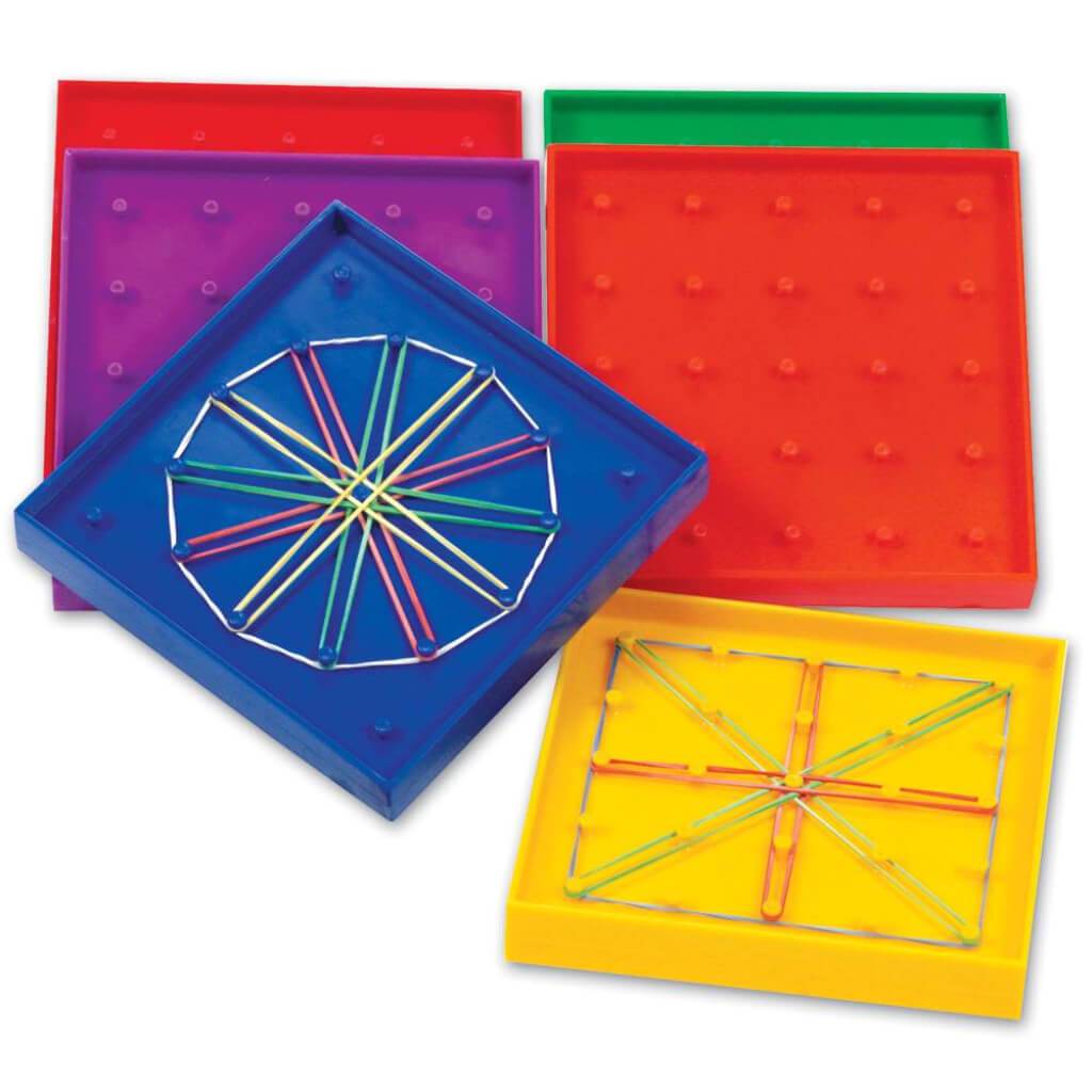 Double-Sided Rainbow Geoboards 