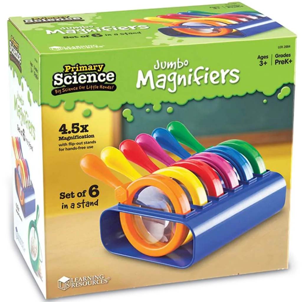 Primary Science Jumbo Magnifiers with Stand 