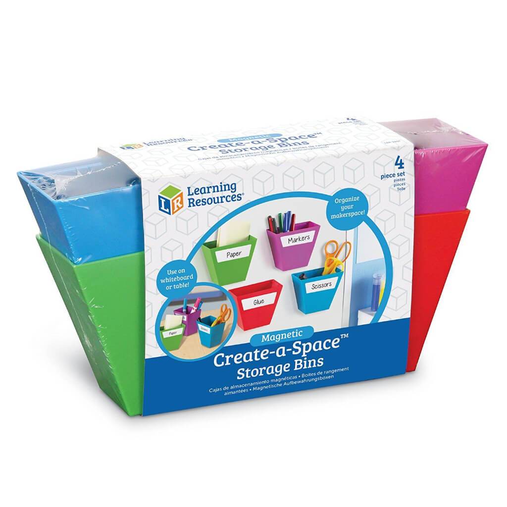 Magnetic Create-a-Space Storage Boxes Set of 4