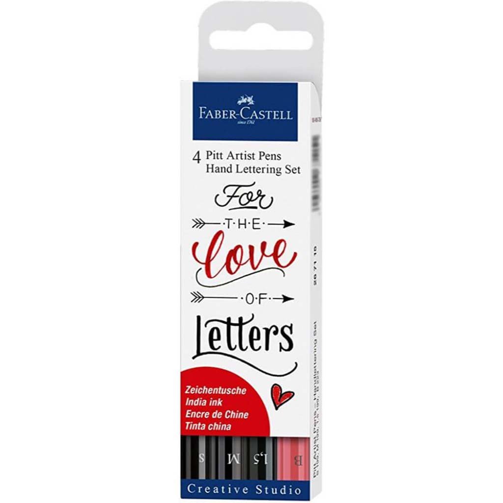 India Ink Pitt Artist Pen Hand Lettering 4ct