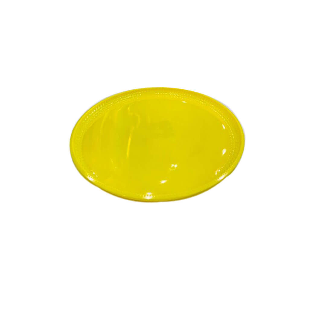 Vibrance  Round Ridged Tray 12in, Yellow