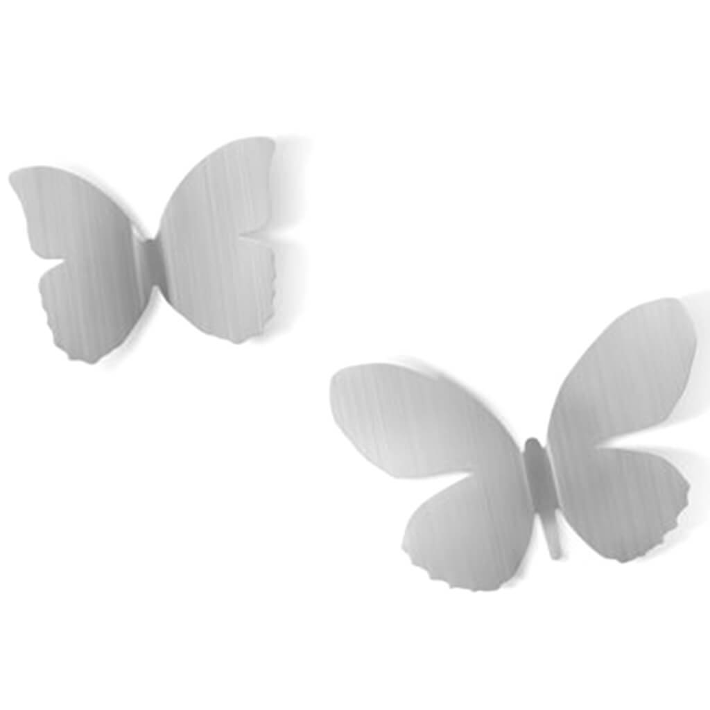 Metal Mariposa Wall Deco Nickel