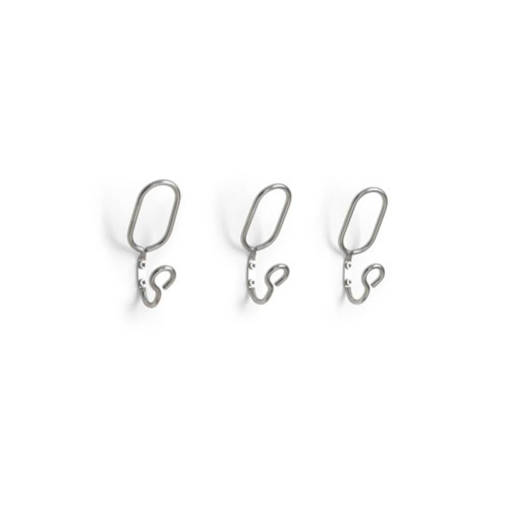 AURA HOOK SET OF 3 NICKEL 