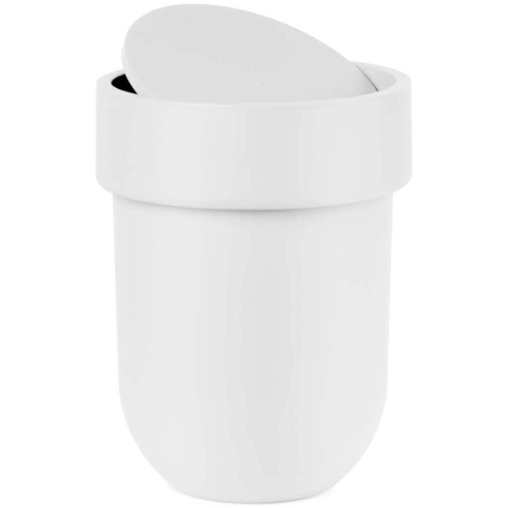 Touch Trash Can with Lid White