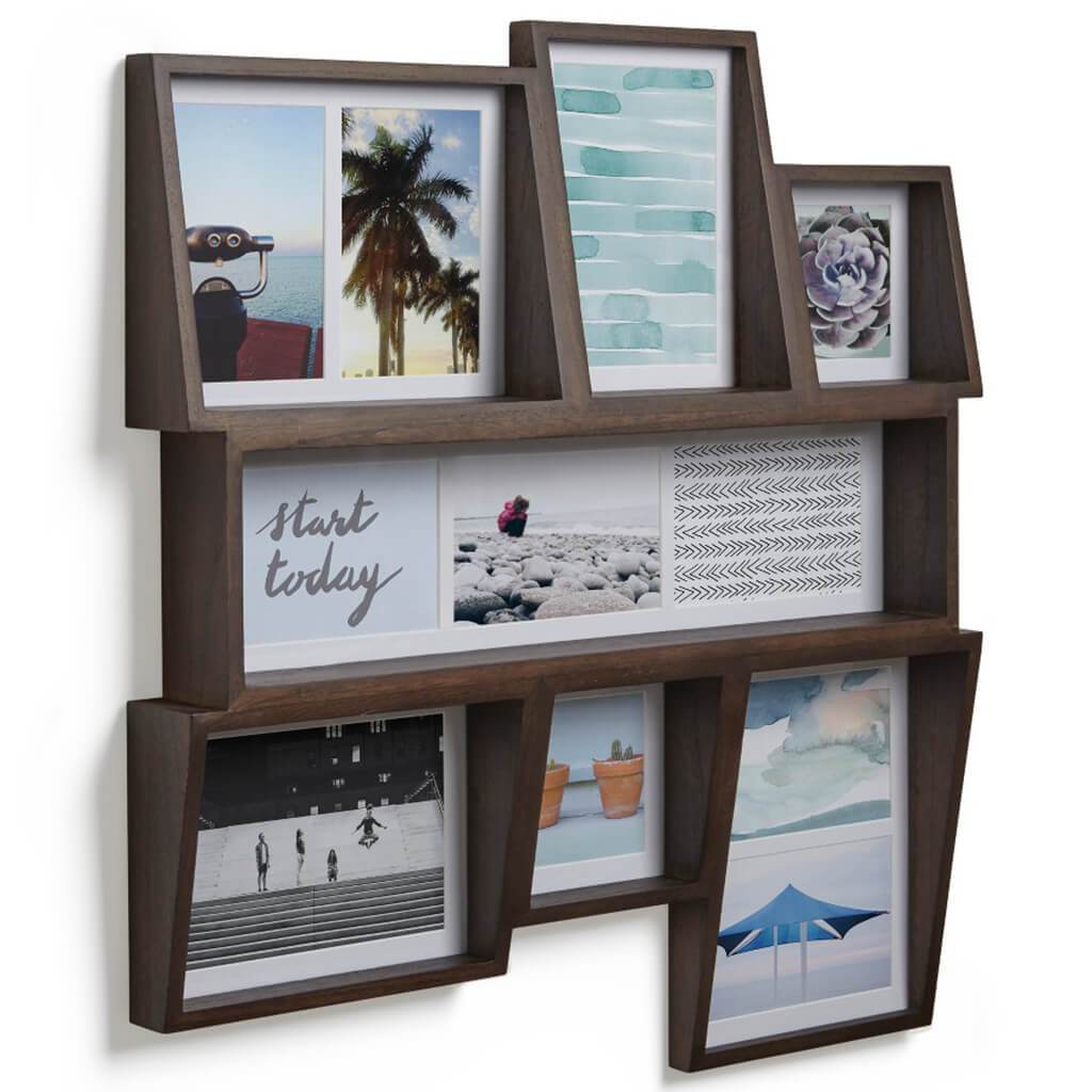 Edge Multi Wall Picture Frame Aged-Walnut