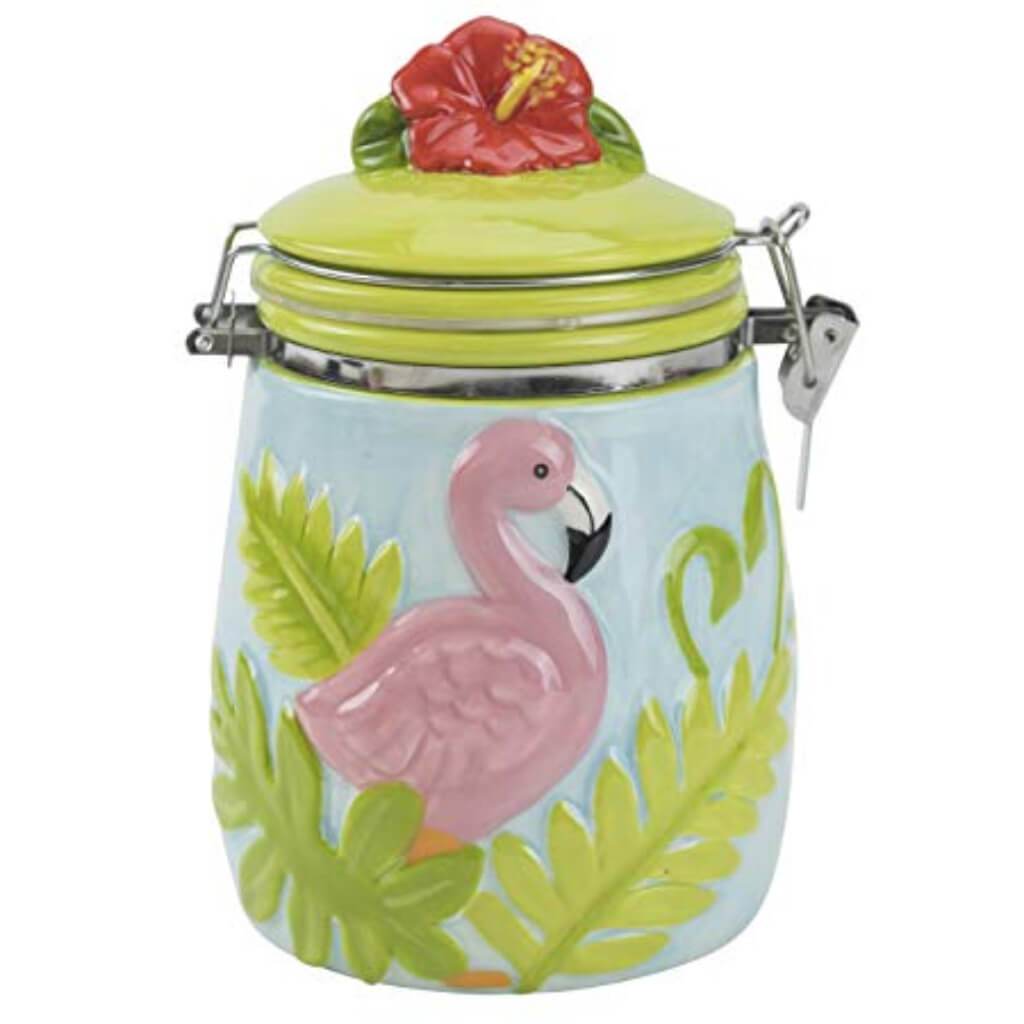 FLAMINGO HINGED JAR 