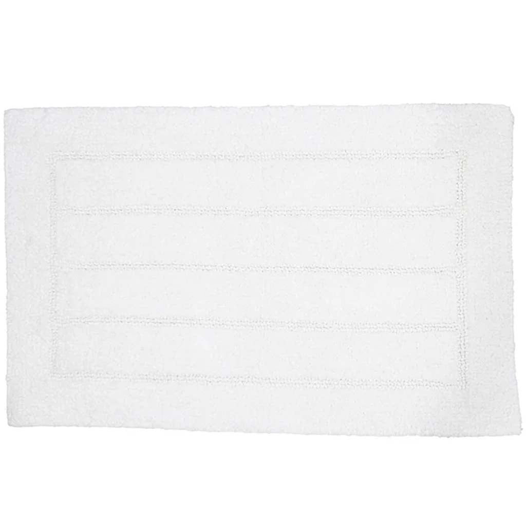 Reversible Luxe Cotton Bath Mat White, 20in x 32in