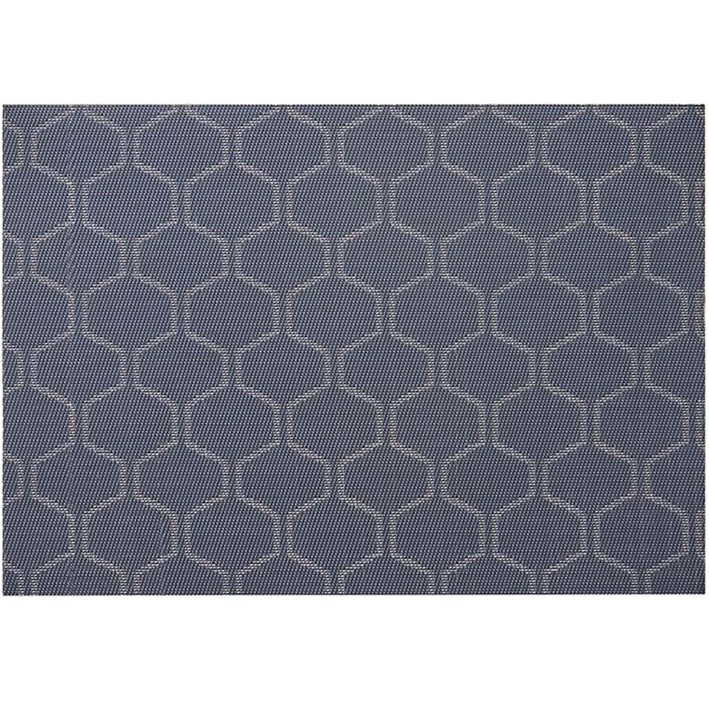 Honeycomb Vinyl Placemat Navy Blue, 13in X 19in
