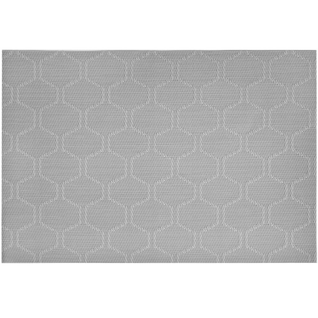 Honeycomb Vinyl Placemat Grey, 13in X 19in