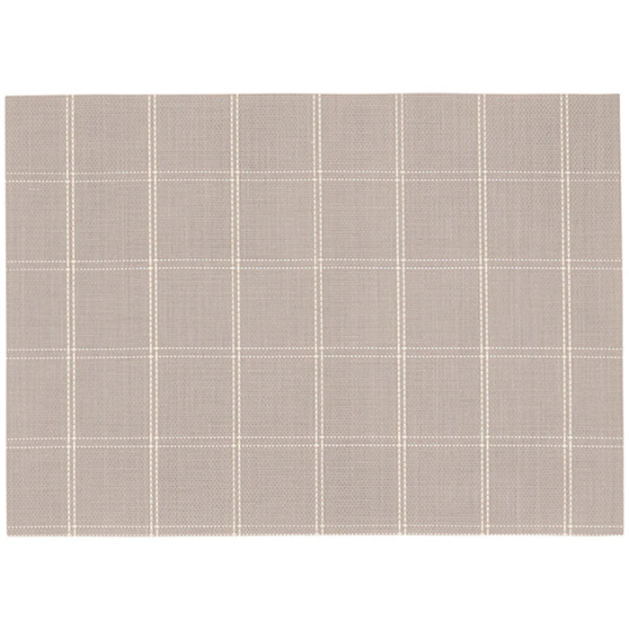 Window Pane Vinyl Placemat Champagne, 13in X 19in