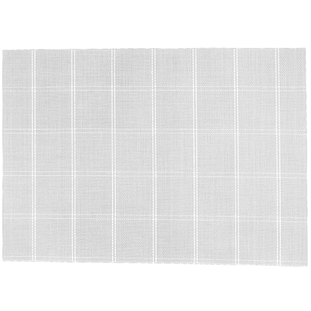 Window Pane Vinyl Placemat Gray, 13in X 19in