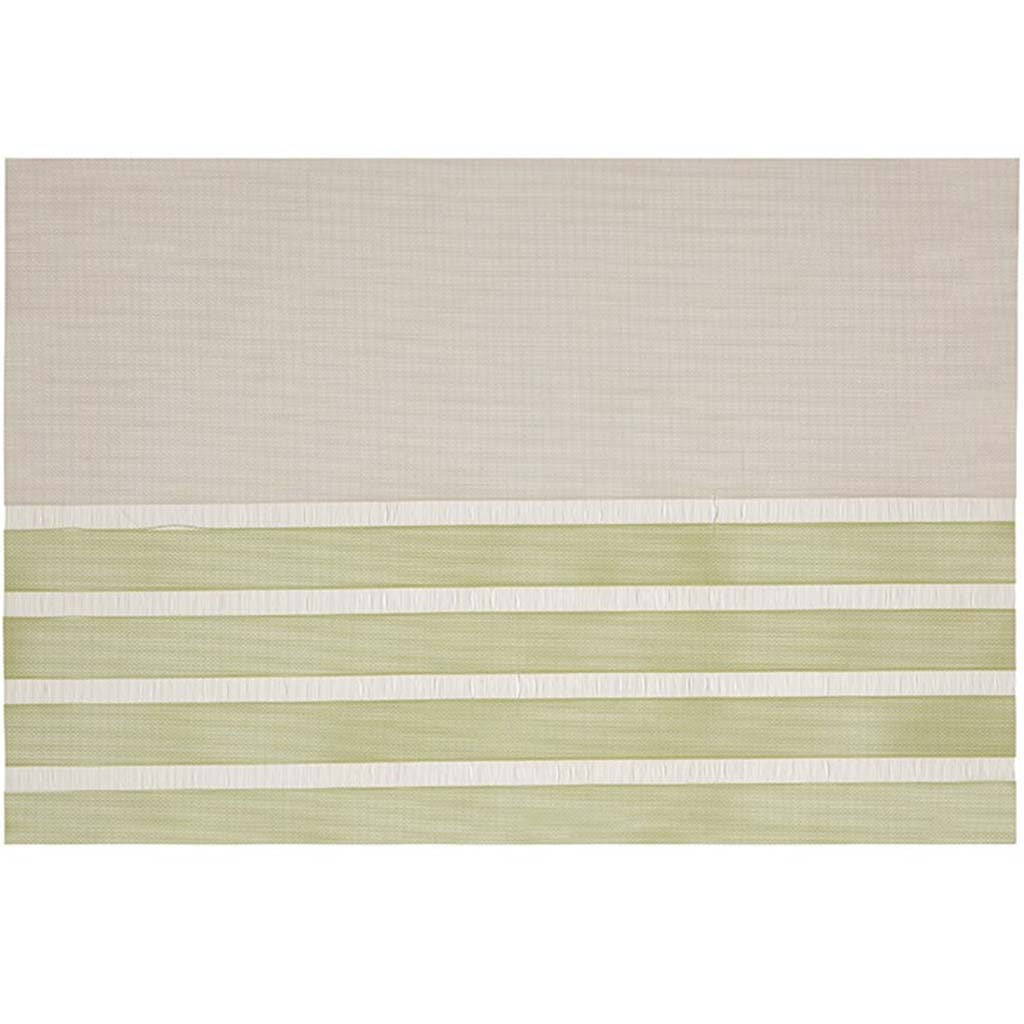 Pacific Stripe Vinyl Placemat Green, 13in X 19in