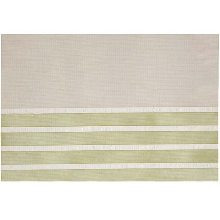 Pacific Stripe Vinyl Placemat Green, 13in X 19in