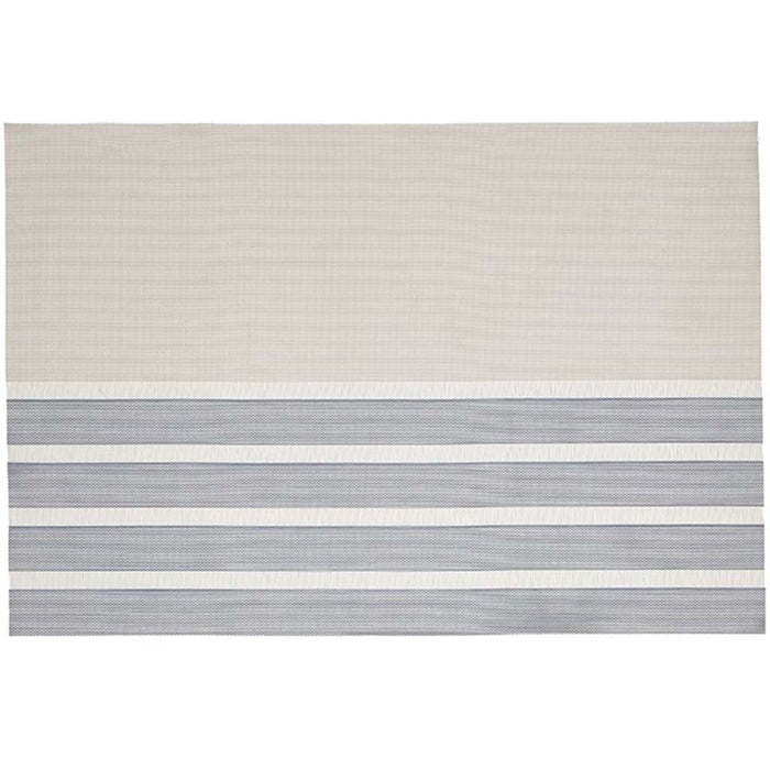 Pacific Stripe Vinyl Placemat Blue, 13in X 19in