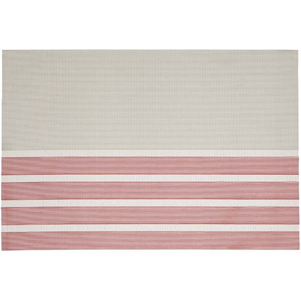 Pacific Stripe Vinyl Placemat Red, 13in X 19in