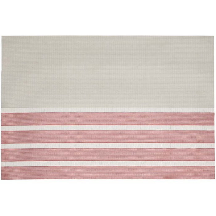 Pacific Stripe Vinyl Placemat Red, 13in X 19in