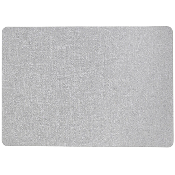 Texture Luxe Placemat Gray, 13in X 18in