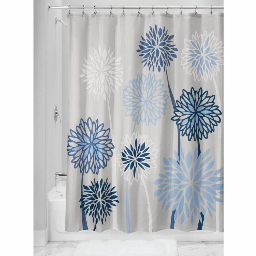 ZINNIA FLORAL SC GRAY/BLUE 